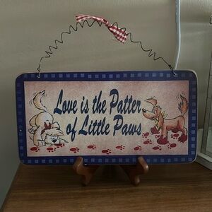 Wood dog plaque